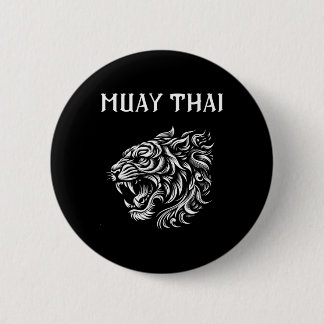 Badge Rond 5 Cm Muay Thai Mma Combat Tatouage Tigre Rugir Kickboxi