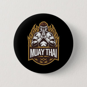 Badge Rond 5 Cm Muay Thai - Thai Boxing Fighter