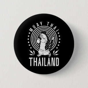 Badge Rond 5 Cm Muay Thai Thaïlande Poing Anneau Genou Technique d