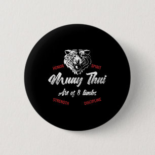 Badge Rond 5 Cm Muay Thai Tiger - Boxe Thaïlandaise et Kickboxing