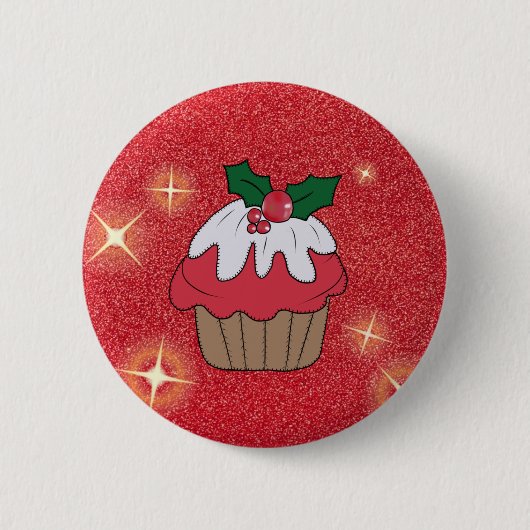 Badge Rond 5 Cm Muffin de Noël (Devant)
