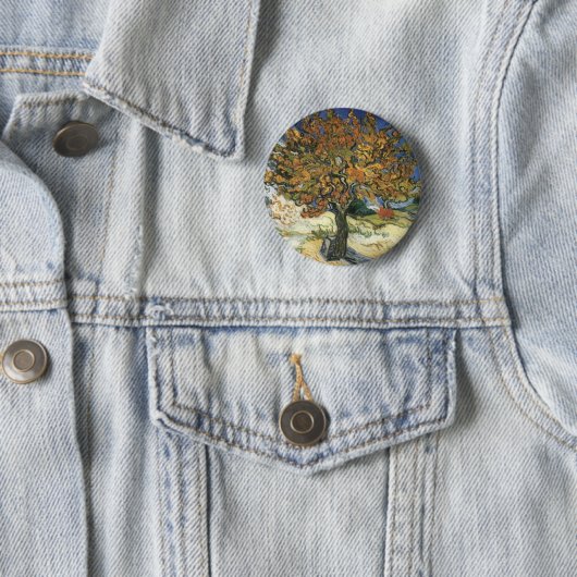 Badge Rond 5 Cm Mulberry Tree par van Gogh (En situation)