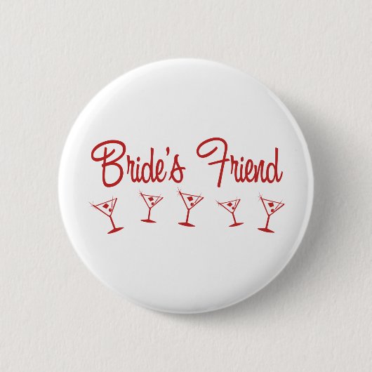Badge Rond 5 Cm MultiMartini-BridesFriend-Rouge (Devant)