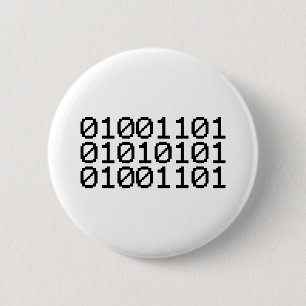 BADGE ROND 5 CM MUM BINAIRE