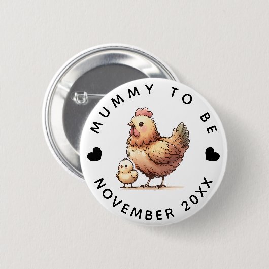 BADGE ROND 5 CM MUMMMY À ÊTRE (Devant & derrière)