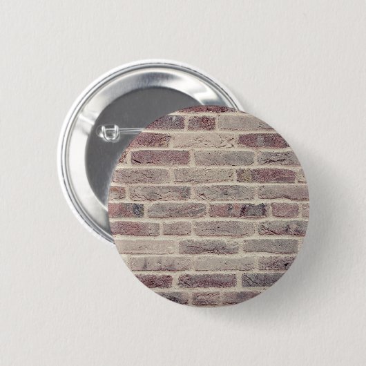 Badge Rond 5 Cm Mur Brown en briques (Devant & derrière)