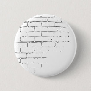 Badge Rond 5 Cm Mur de briques blanc de do-it-yourself pour écrir