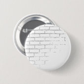 Badge Rond 5 Cm Mur de briques blanc de do-it-yourself pour écrire (Devant & derrière)