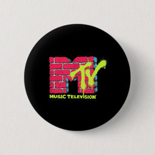 Badge Rond 5 Cm Mur de briques graffiti MTV Art street vintage