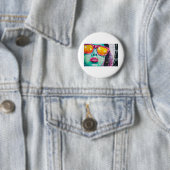 Badge Rond 5 Cm mur de graffitis (En situation)