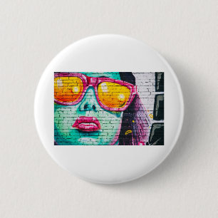 Badge Rond 5 Cm mur de graffitis