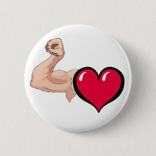 Badge Rond 5 Cm Muscle d'amour