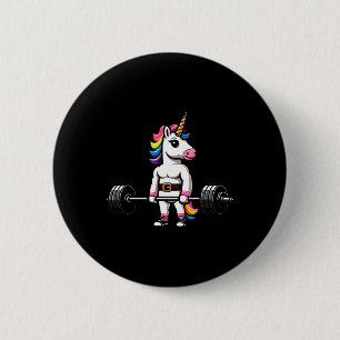 Badge Rond 5 Cm Muscle Gym Unicorn Bodybuilder Tee Poids Nerd
