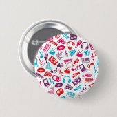 Badge Rond 5 Cm Music pattern (Devant & derrière)