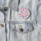 Badge Rond 5 Cm Music pattern (En situation)