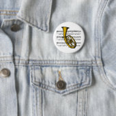 Badge Rond 5 Cm Musical 04 B de tuba (En situation)
