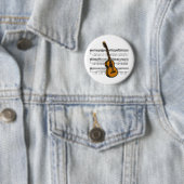 Badge Rond 5 Cm Musical 07 B de guitare acoustique (En situation)