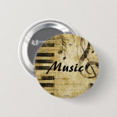 Badge Rond 5 Cm Musique (Devant & derrière)