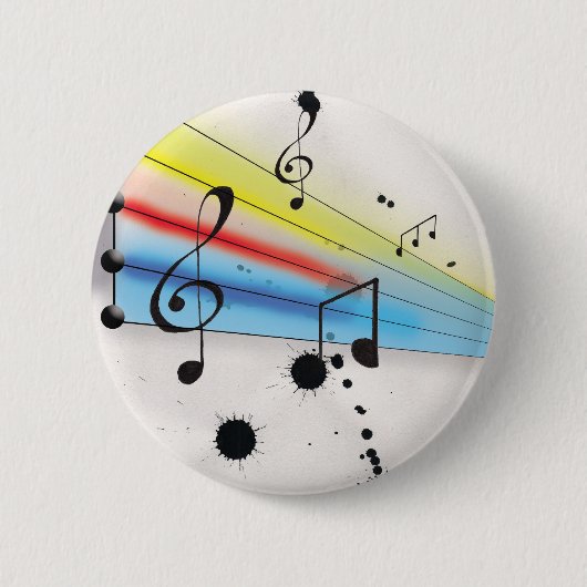 Badge Rond 5 Cm Musique (Devant)