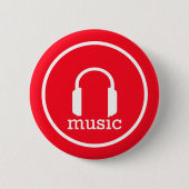 Badge Rond 5 Cm Musique (Devant)