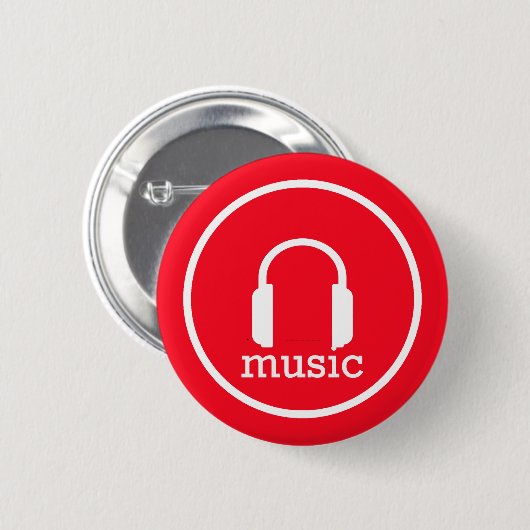 Badge Rond 5 Cm Musique (Devant & derrière)