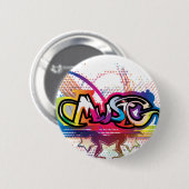 Badge Rond 5 Cm Musique (Devant & derrière)