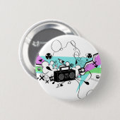 Badge Rond 5 Cm Musique (Devant & derrière)