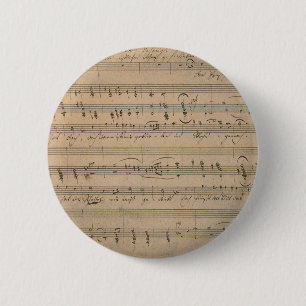 Badge Rond 5 Cm Musique ancienne sur feuilles de 1822, Chant du vi