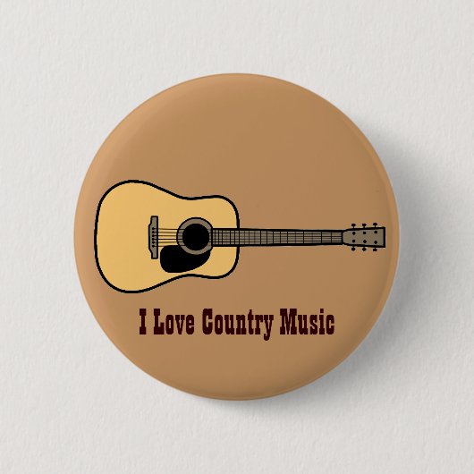 Badge Rond 5 Cm Musique country (Devant)