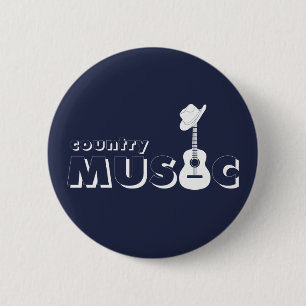 Badge Rond 5 Cm Musique country