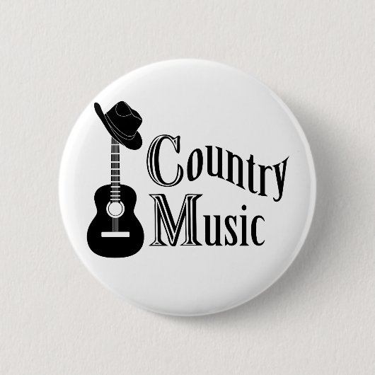 Badge Rond 5 Cm Musique country (Devant)