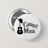 Badge Rond 5 Cm Musique country (Devant & derrière)