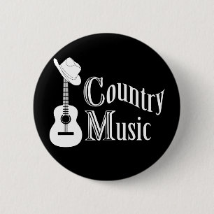Badge Rond 5 Cm Musique country