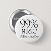 Badge Rond 5 Cm Musique de 99% (Devant & derrière)