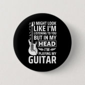 Badge Rond 5 Cm Musique guitare (Devant)
