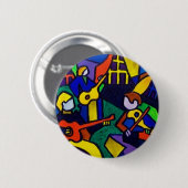 Badge Rond 5 Cm Musique heureuse (Devant & derrière)