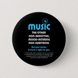 Badge Rond 5 Cm Musique : L'autre ne créant pas de dépendance,