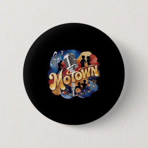 Badge Rond 5 Cm Musique Motown Groovy Vintage Art à l'aquarelle