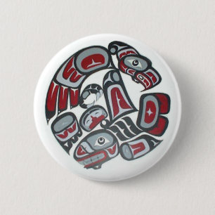 Badge Rond 5 Cm Musique Totem tribal amérindien