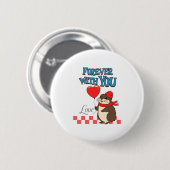 Badge Rond 5 Cm Muskrat Love Forever With You  (Devant & derrière)
