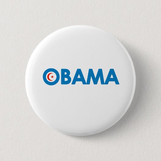 BADGE ROND 5 CM MUSLIM OBAMA (Devant)