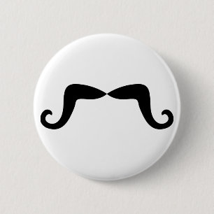 Badge Rond 5 Cm Mustache Button