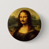 Badge Rond 5 Cm Mustachioed Mona Lisa (Devant)