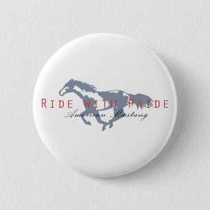 Badge Rond 5 Cm Mustang américain