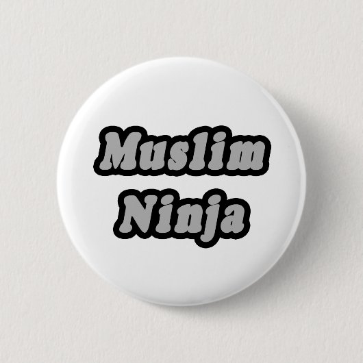 Badge Rond 5 Cm Musulman Ninja (Devant)