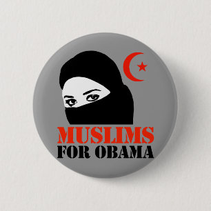Badge Rond 5 Cm Musulmans pour Obama