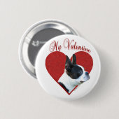 Badge Rond 5 Cm My Boston Terrier Valentine (Devant & derrière)