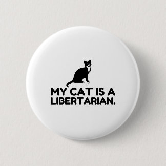 Badge Rond 5 Cm My Cat is A Libertarian
