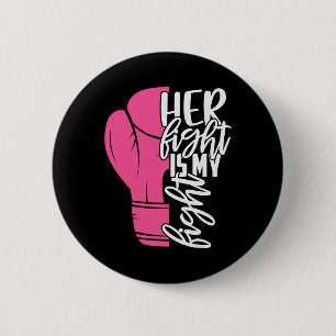 Badge Rond 5 Cm My Fight Breast Cancer Awareness Fami