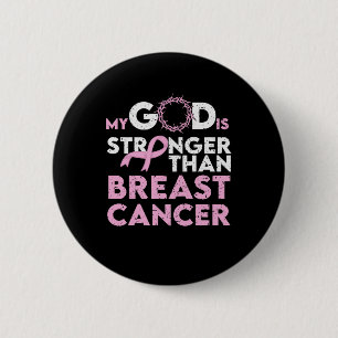 Badge Rond 5 Cm My God Stronger